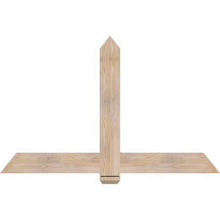 Ekena Millwork Eugene Smooth Timber Gable Bracket, Douglas Fir, 60"W x 38"H x 1 1/2"D x 5 1/2"F, 15/12 Pitch GBW060X38X0206EUG00SDF